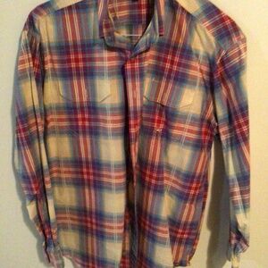 Mens Roper Long Sleeve Western Shirt Size Large